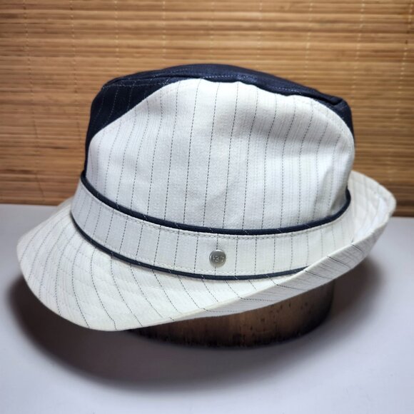 Olympic Fedora Hat HBC Canada Unisex Adult Pin Striped White Blue One Size - Picture 6 of 12